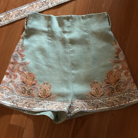 Zimmerman linen shorts size 0 Petite with belt like new! - Picture 4 of 10